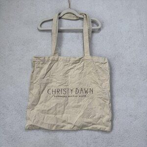 Christy Dawn Tote Bag Womens Natural Canvas Honoring Mother Earth Eco Shopper